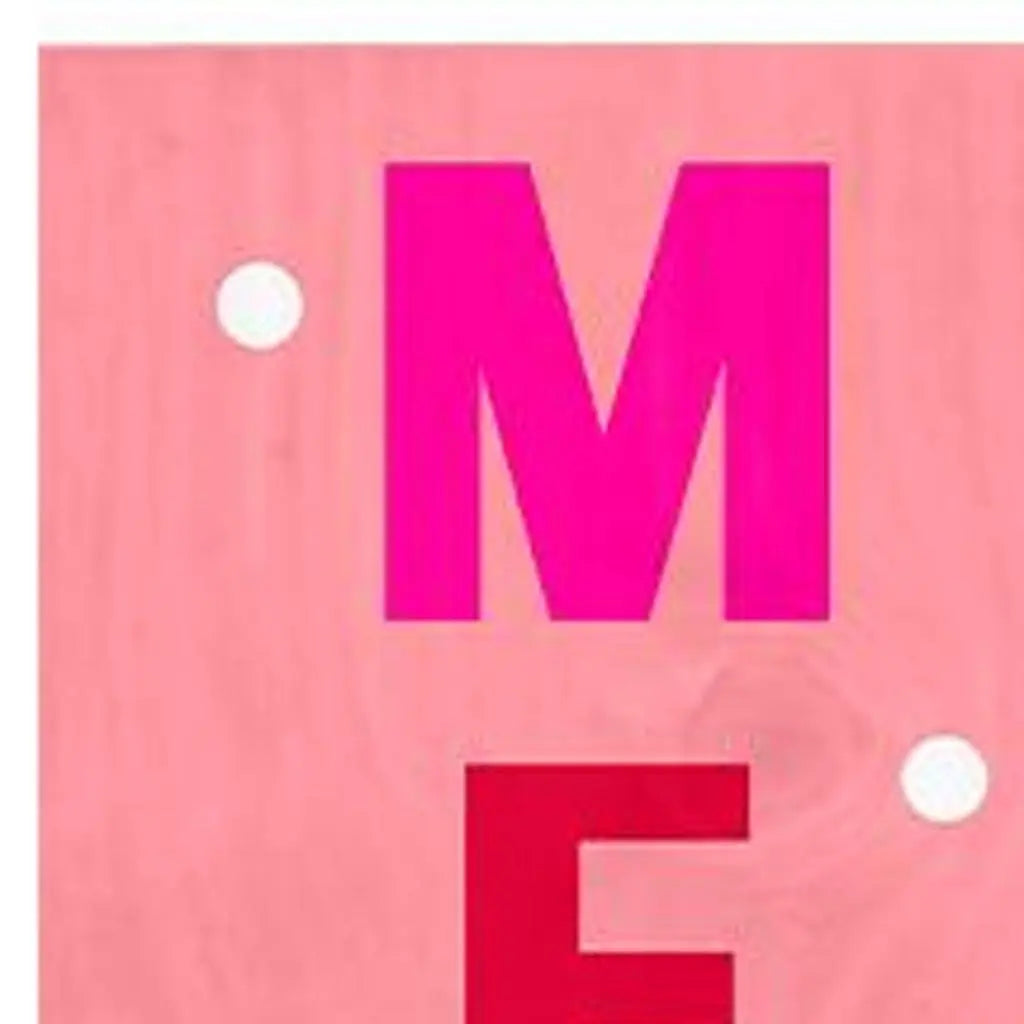 59" Pink And White Solid Wood Merry & Bright Christmas Snow Scene Porch Sign Homeroots Outdoor