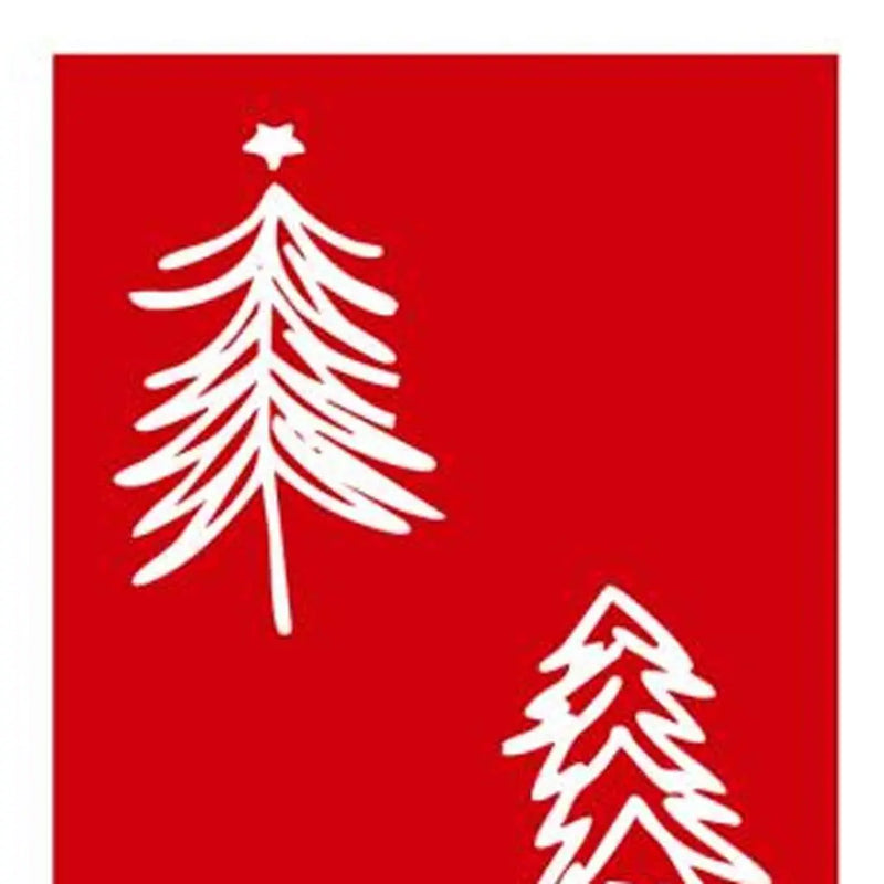 59" Red And White Solid Wood Christmas Christmas Trees Porch Sign Homeroots Outdoor