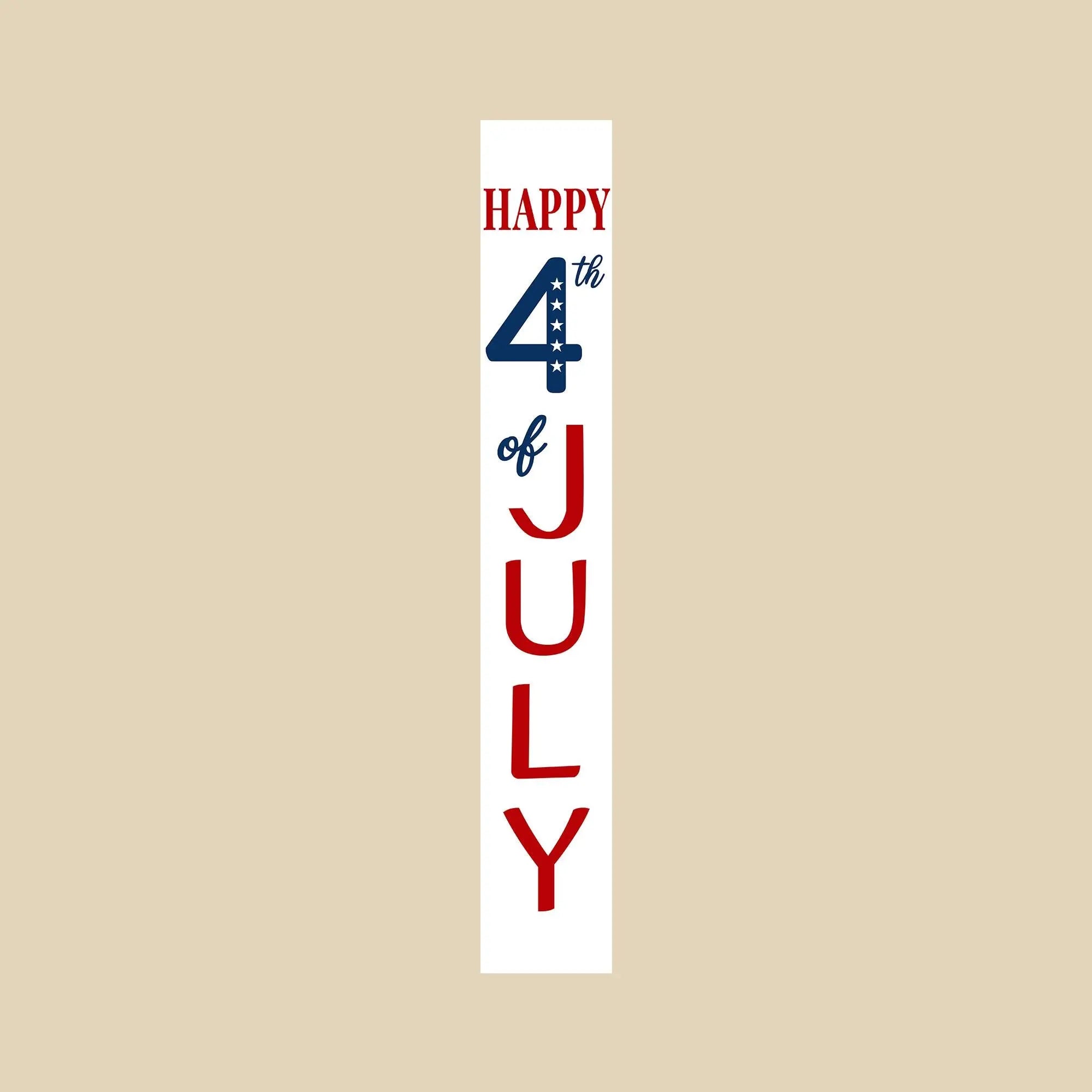 59" Red White And Blue Solid Wood Happy July 4th Porch Sign Homeroots Outdoor