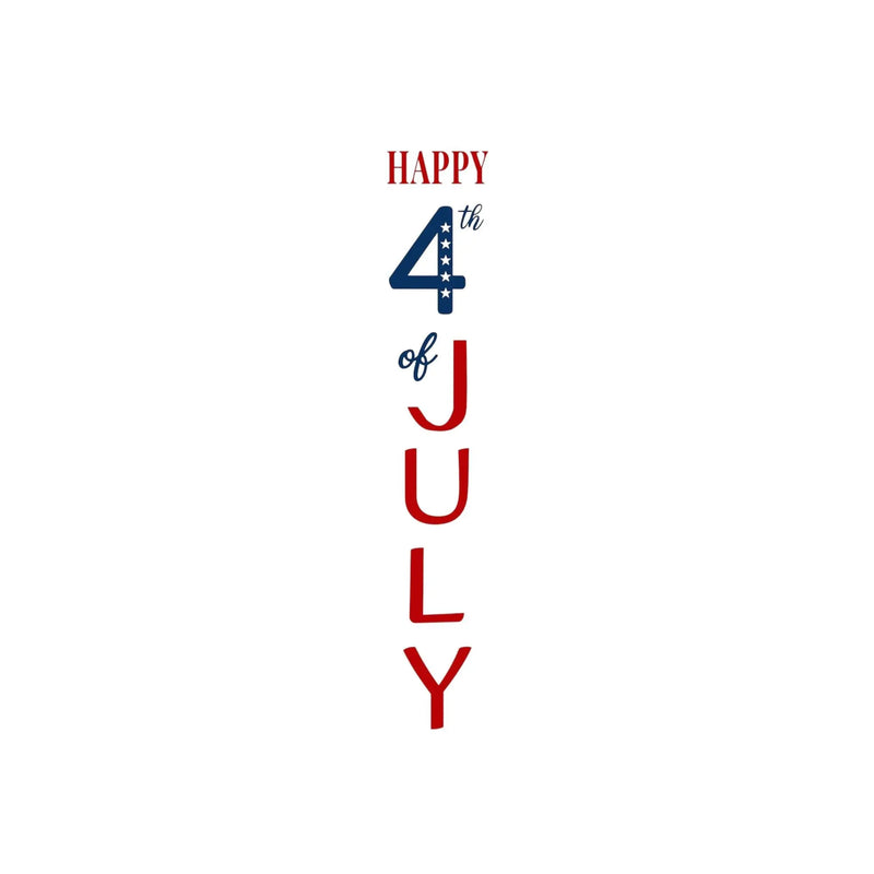 59" Red White And Blue Solid Wood Happy July 4th Porch Sign Homeroots Outdoor