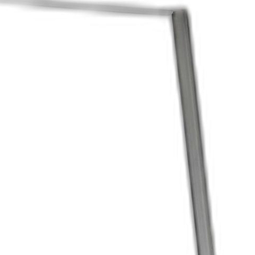 59" Silver Metal Framed Cheval Standing Mirror - GreatEagleInc
