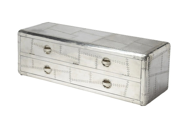 59" Silver Solid Wood Enclosed and Open Storage TV Stand Homeroots Living Room