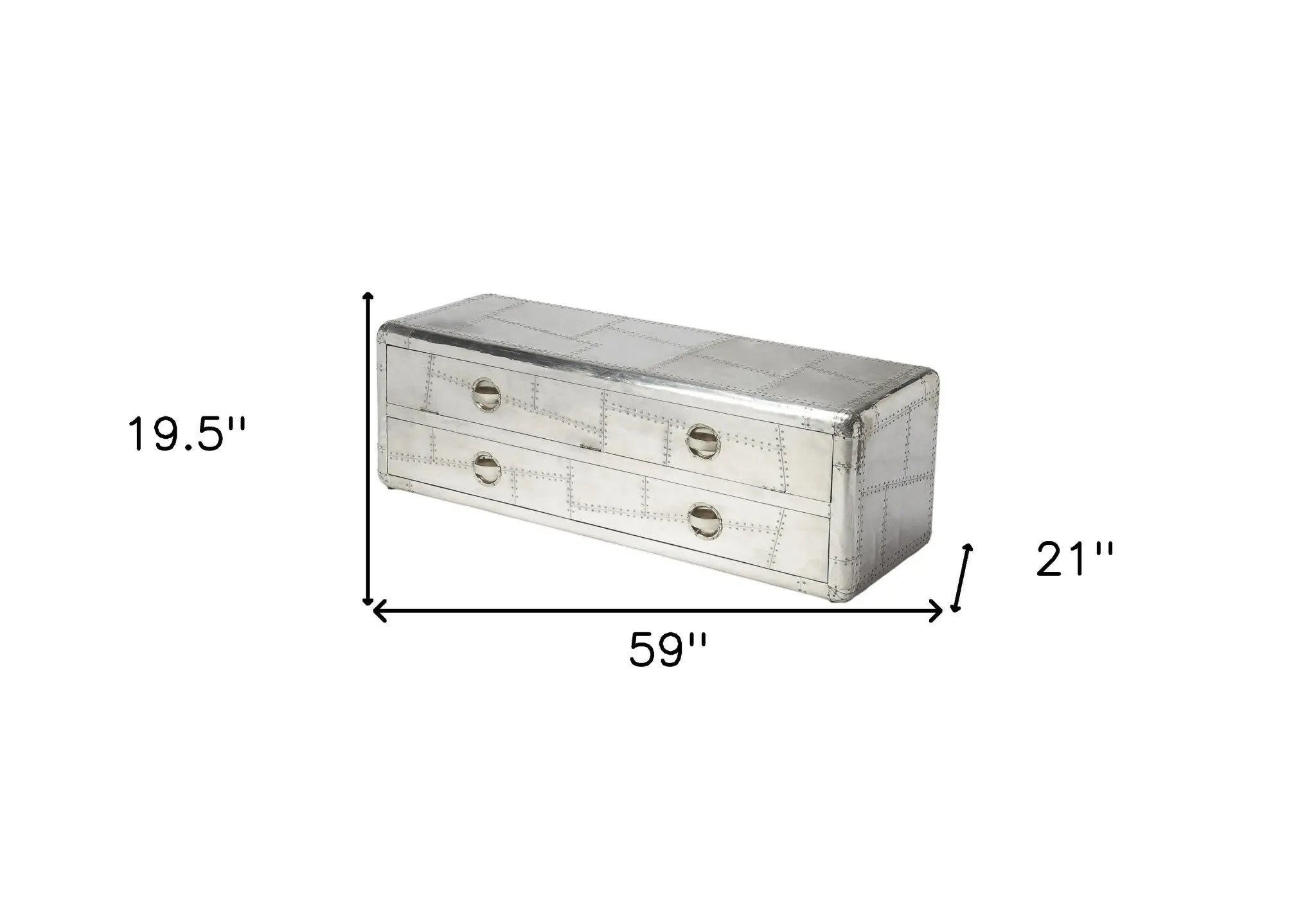 59" Silver Solid Wood Enclosed and Open Storage TV Stand Homeroots Living Room