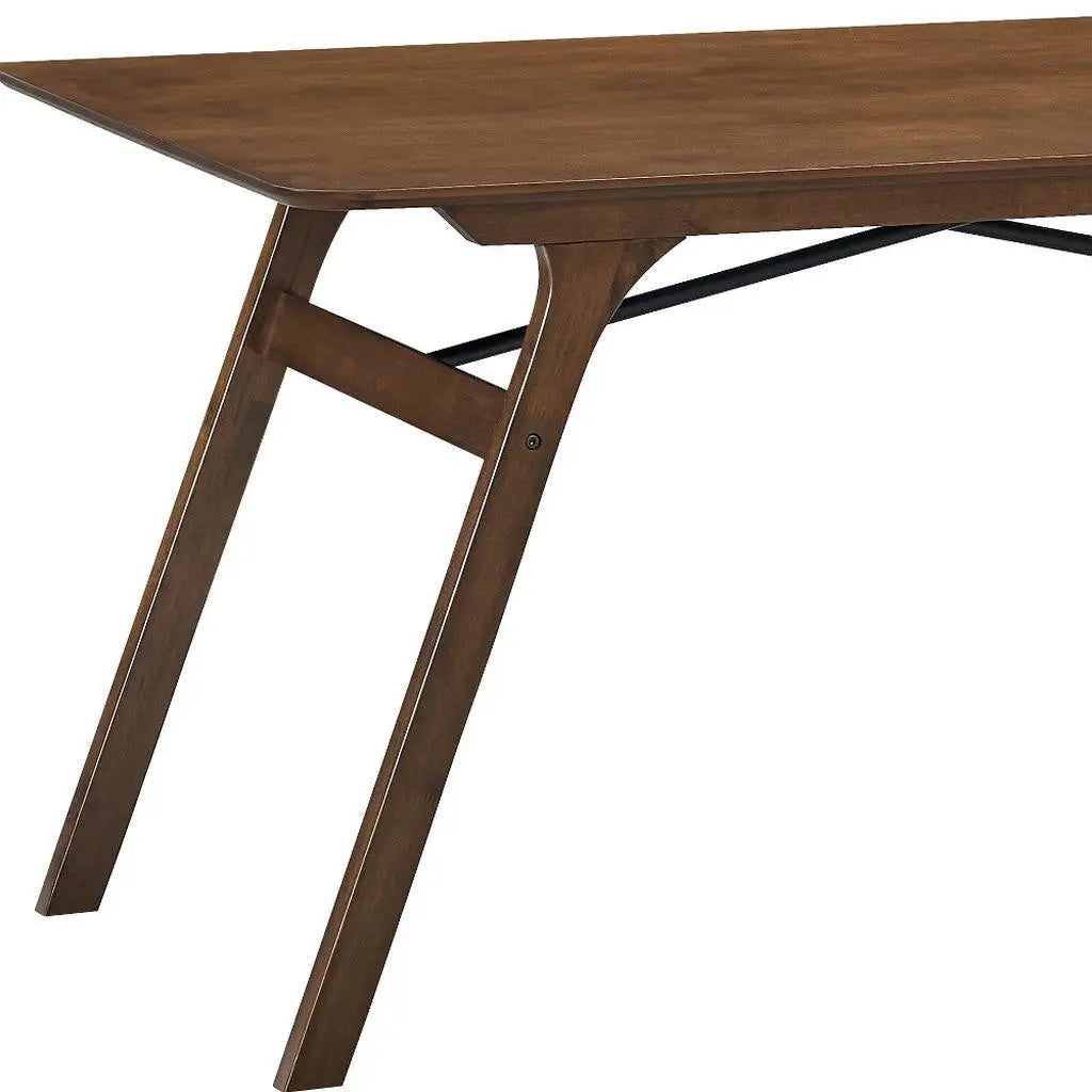 59" Walnut Wood Dining Table Homeroots Kitchen & Dining