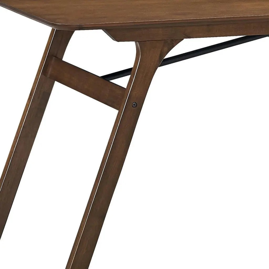 59" Walnut Wood Dining Table Homeroots Kitchen & Dining