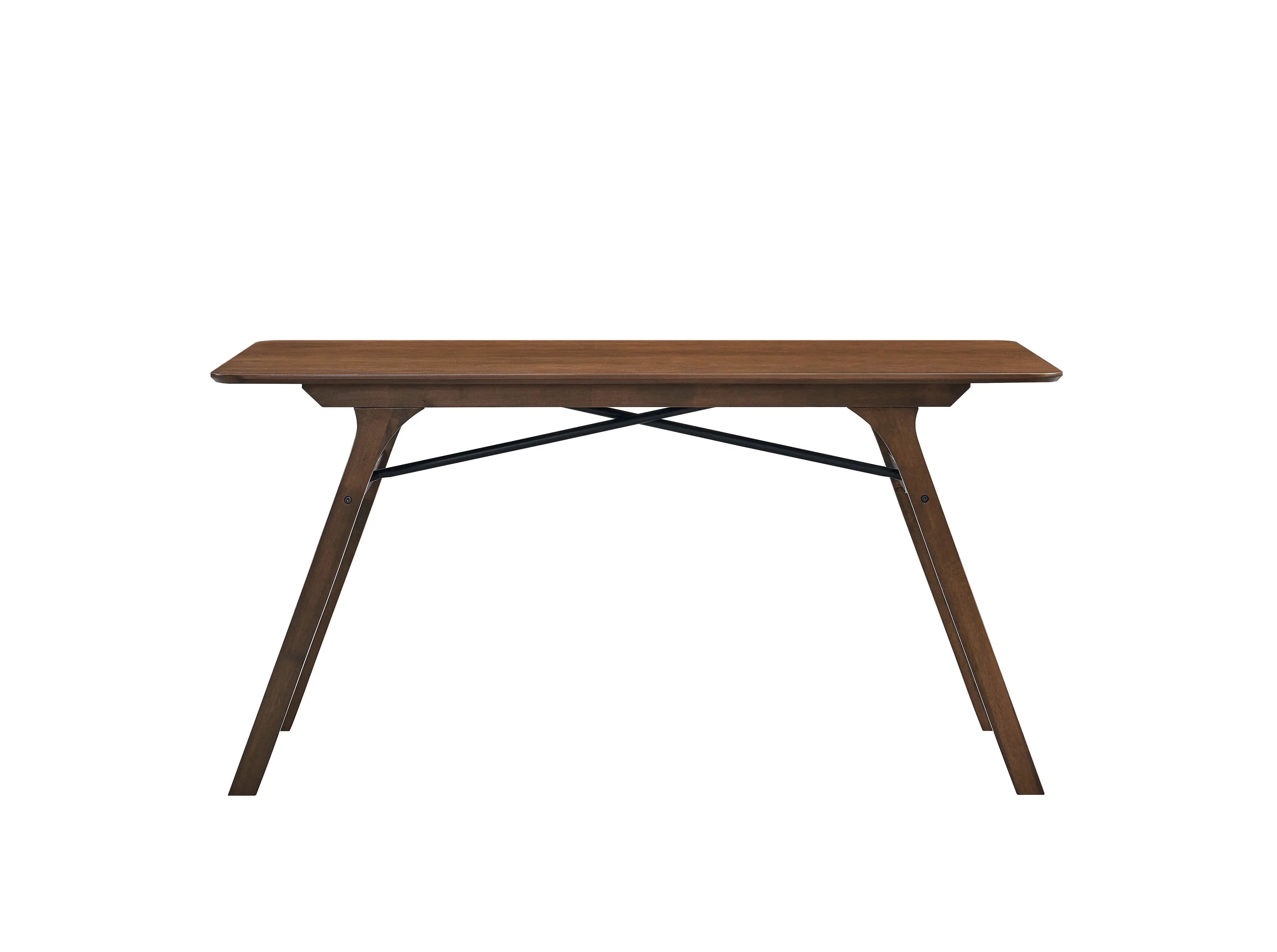 59" Walnut Wood Dining Table Homeroots Kitchen & Dining