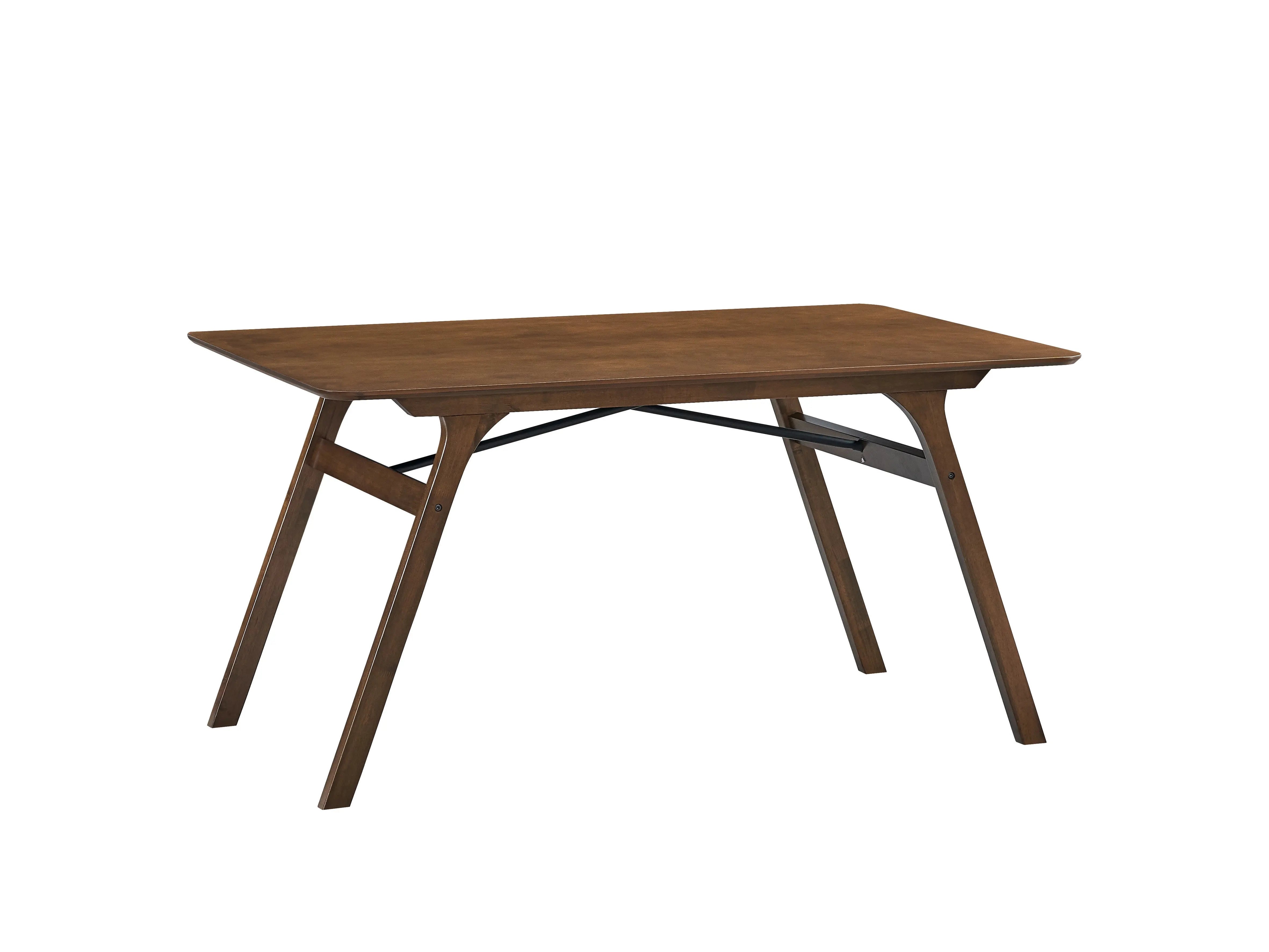 59" Walnut Wood Dining Table Homeroots Kitchen & Dining