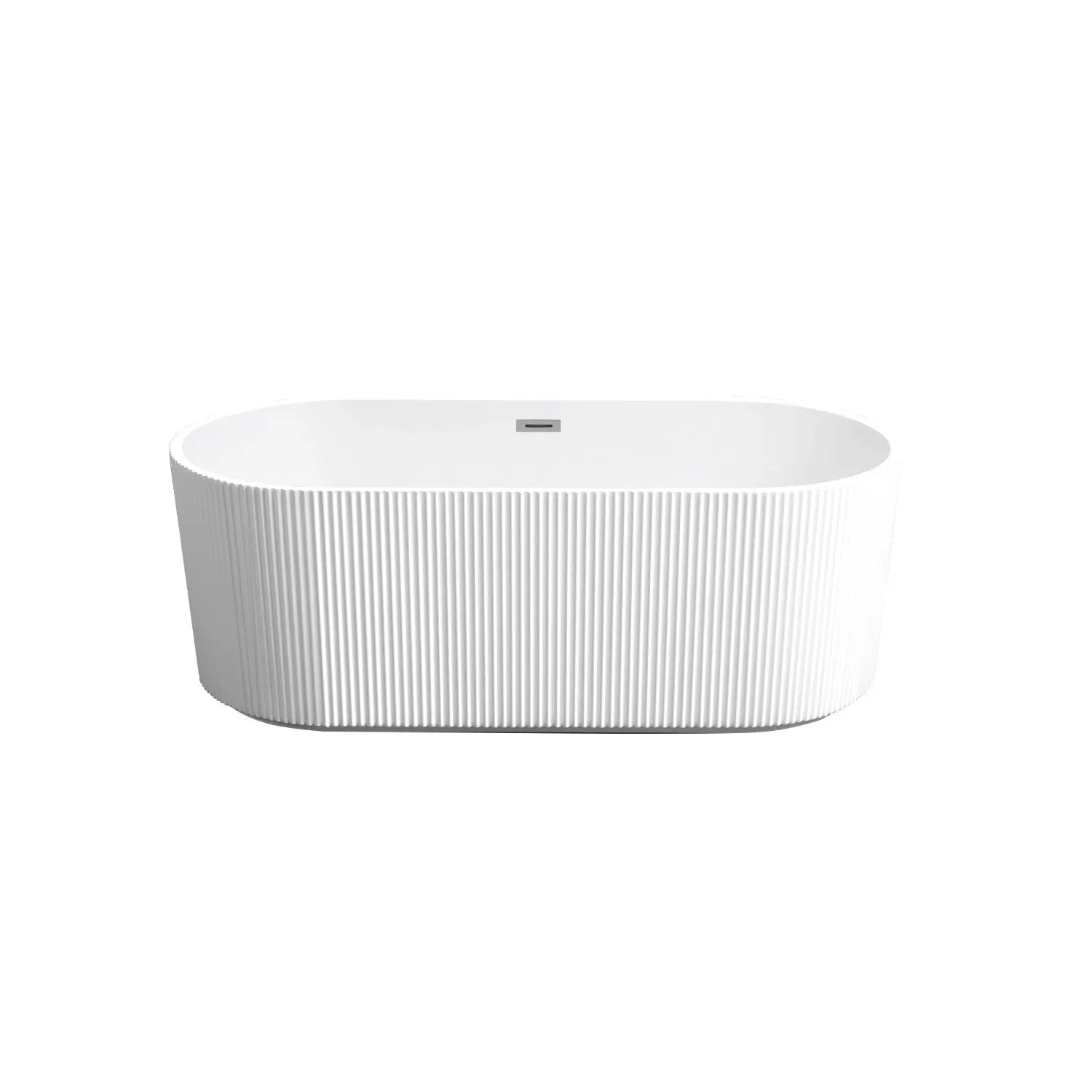 59" White Acrylic Oval Bath Tub Homeroots Bed & Bath