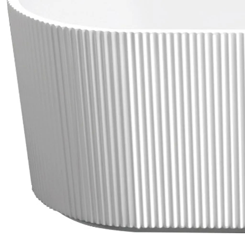 59" White Acrylic Oval Bath Tub Homeroots Bed & Bath