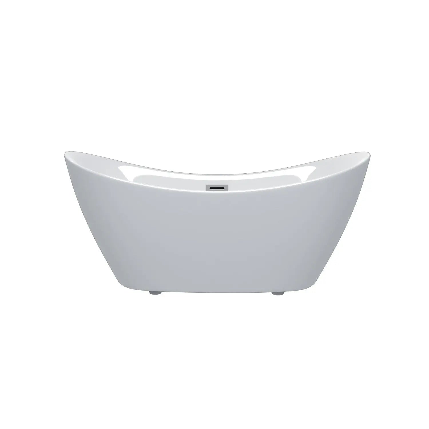 59" White Acrylic Oval Bath Tub Homeroots Bed & Bath