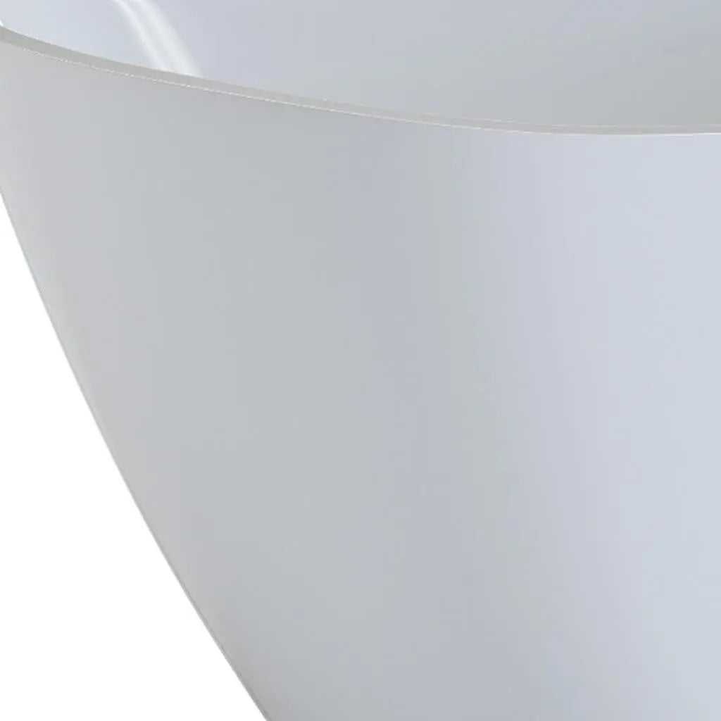 59" White Acrylic Oval Bath Tub Homeroots Bed & Bath