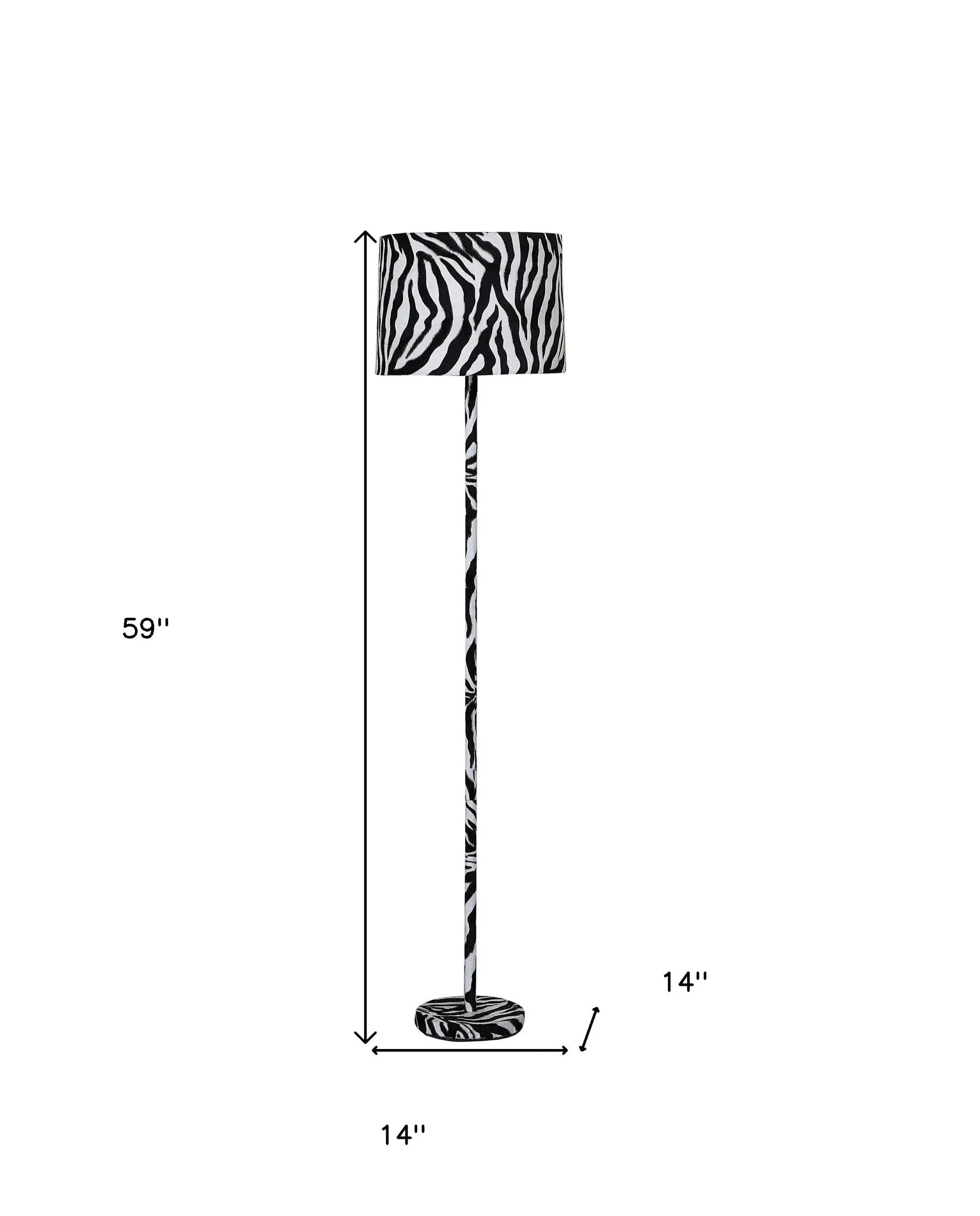 59" White Bedside Table Lamp With White Drum Shade Homeroots Lighting