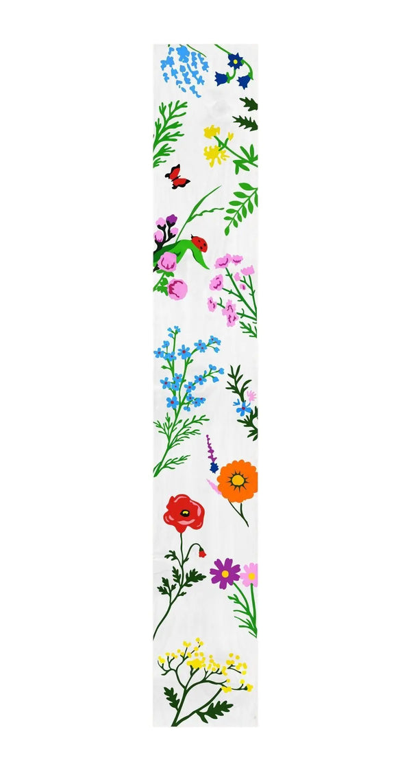 59" White Blue And Green Solid Wood Floral Bouquet Porch Sign Homeroots Outdoor