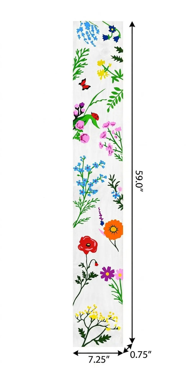 59" White Blue And Green Solid Wood Floral Bouquet Porch Sign Homeroots Outdoor