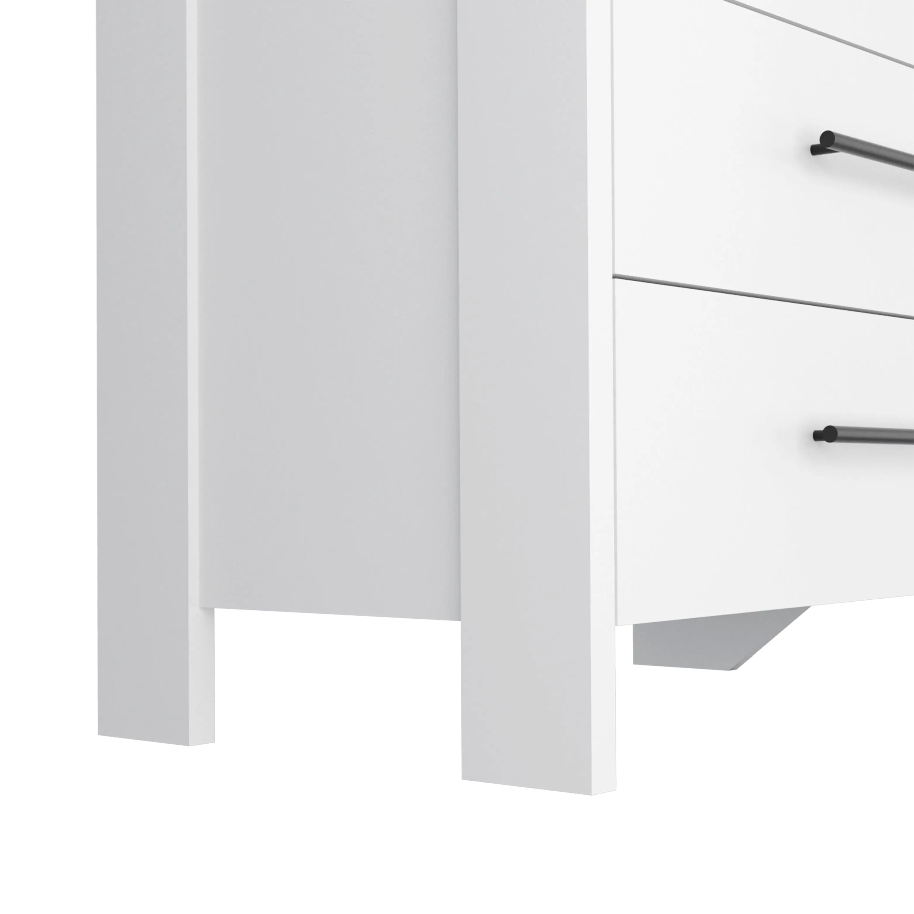59" White Six Drawer Double Dresser Homeroots Bed & Bath