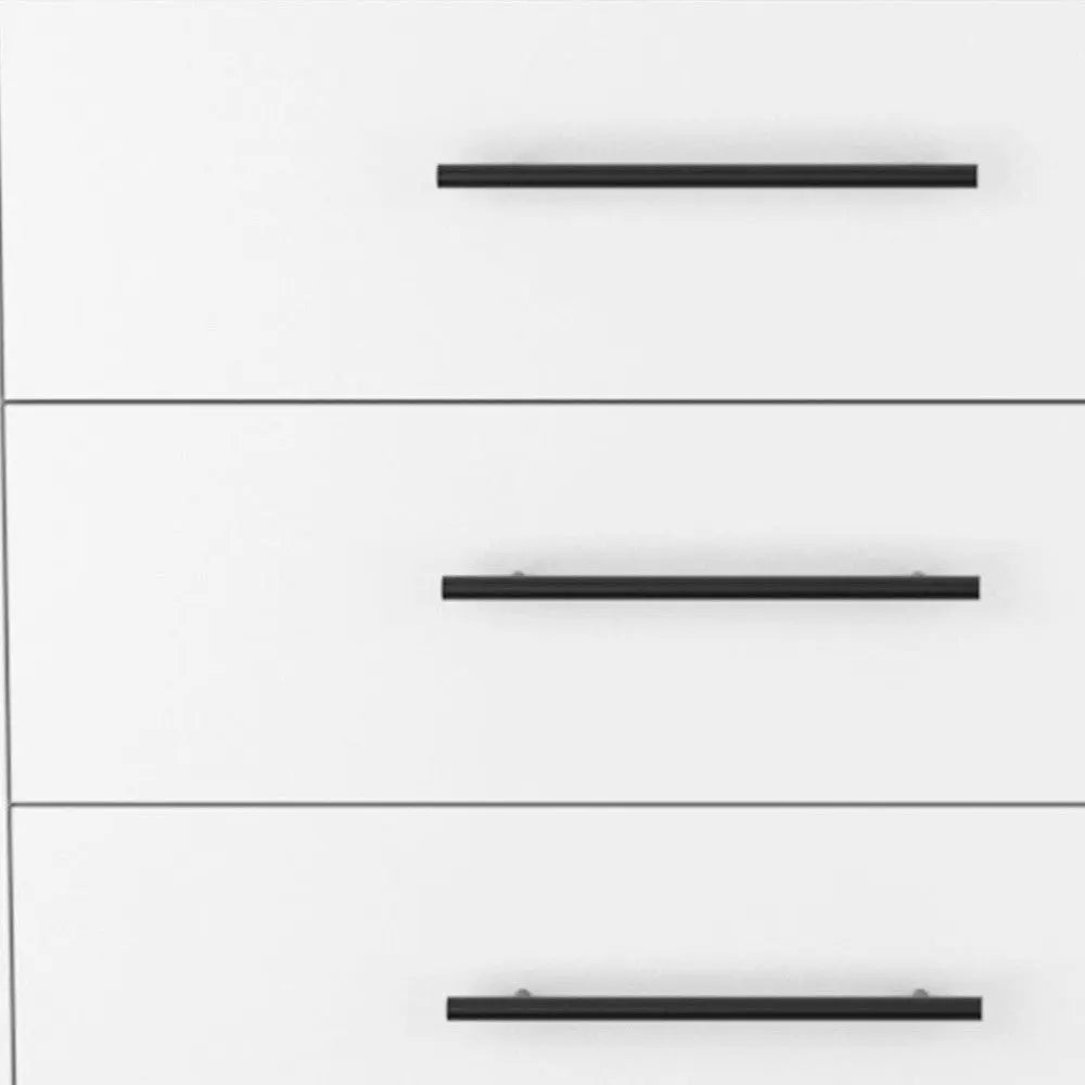 59" White Six Drawer Double Dresser Homeroots Bed & Bath