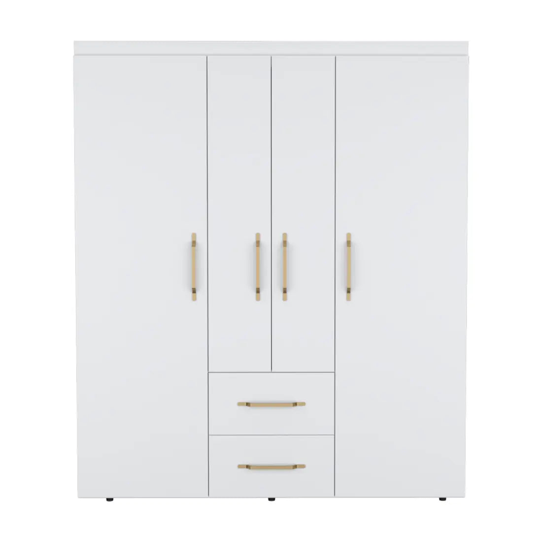 59" White Two Drawer Combo Dresser - GreatEagleInc
