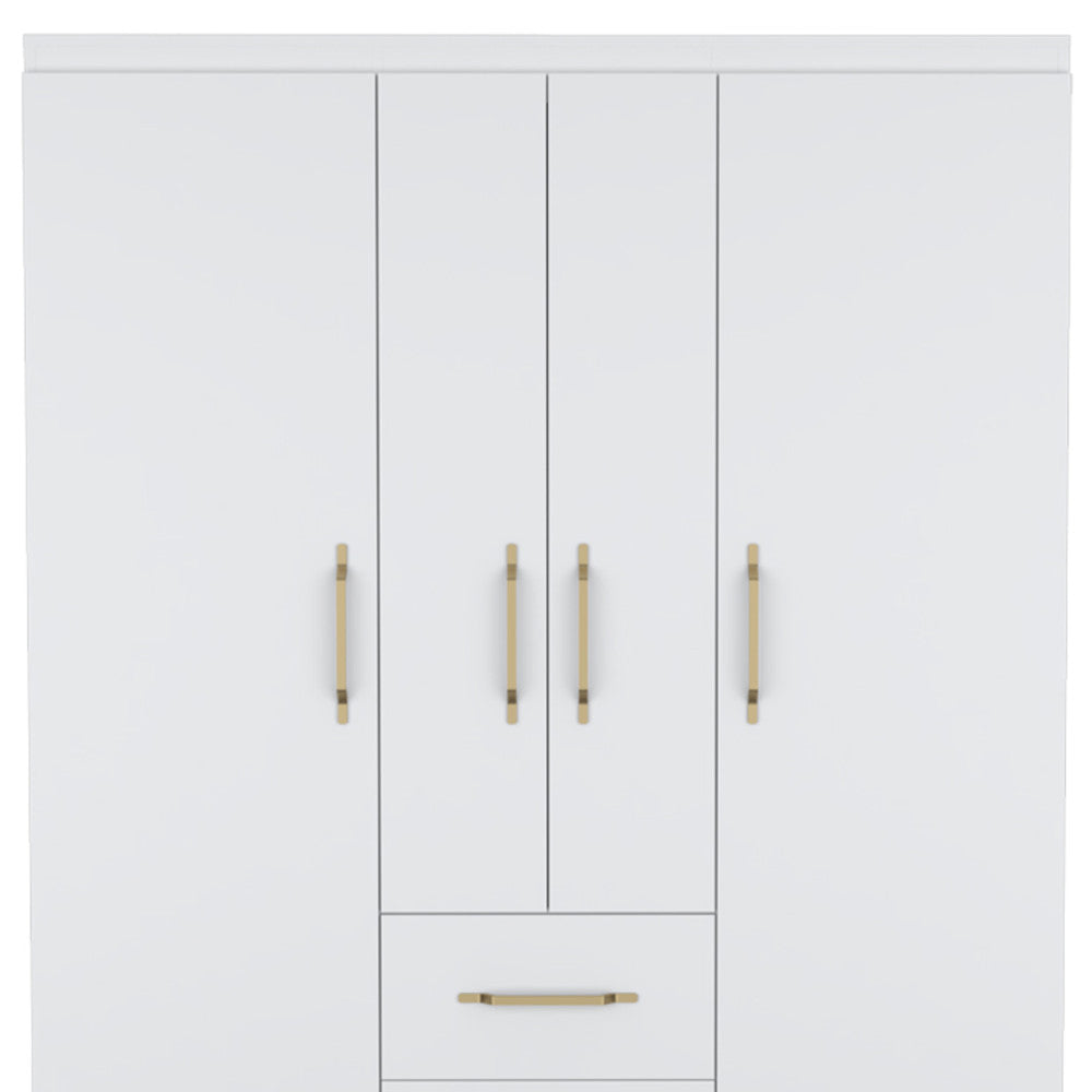 59" White Two Drawer Combo Dresser - GreatEagleInc