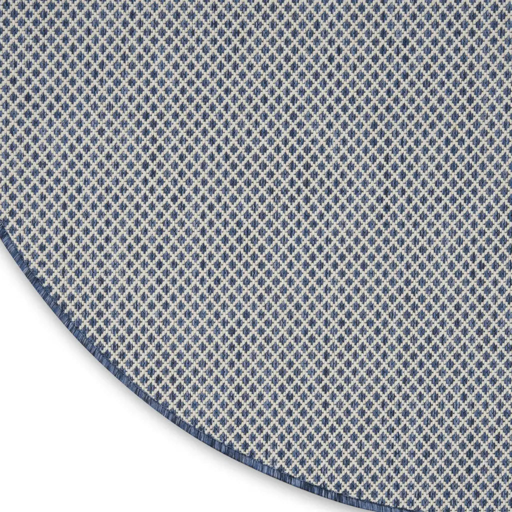 5' Bone Round Geometric Power Loom Area Rug Homeroots Outdoor