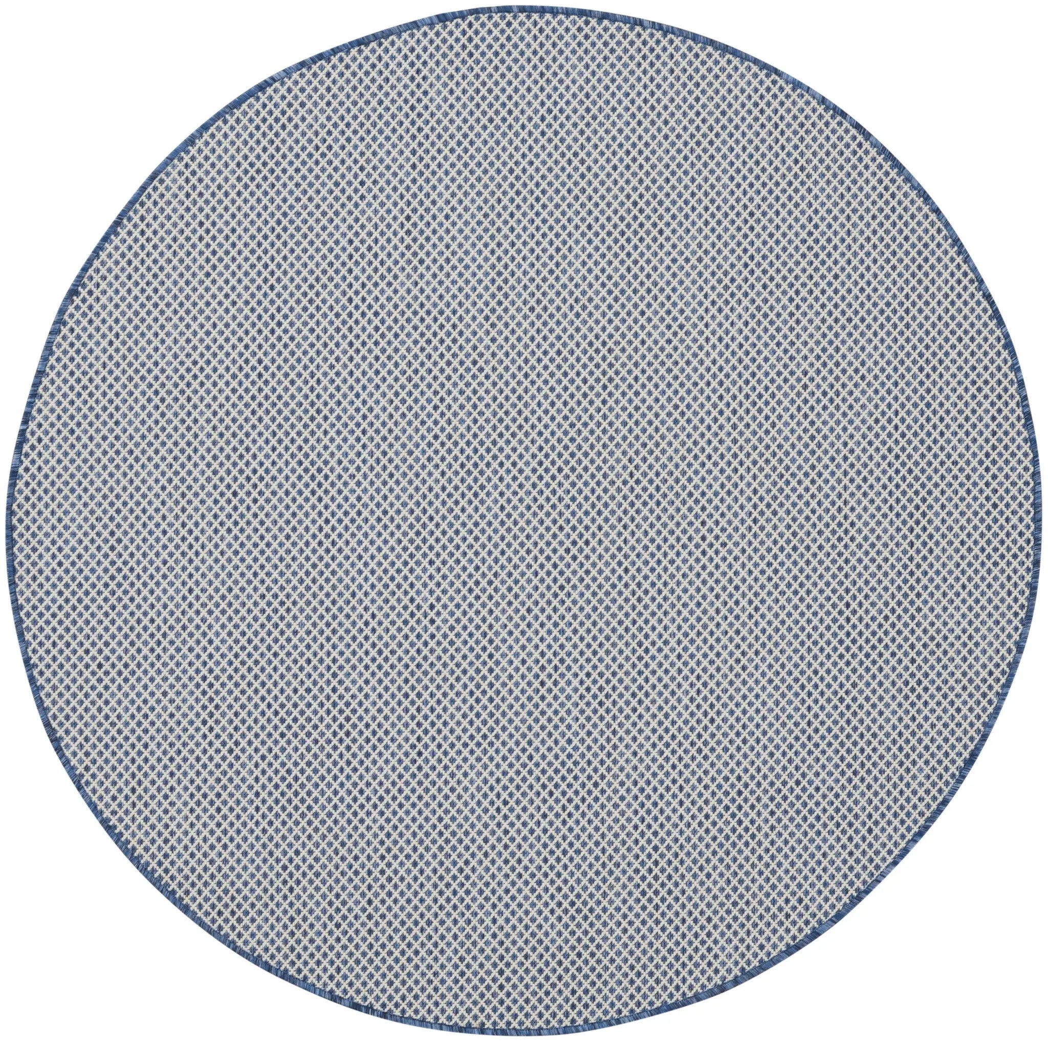 5' Bone Round Geometric Power Loom Area Rug Homeroots Outdoor