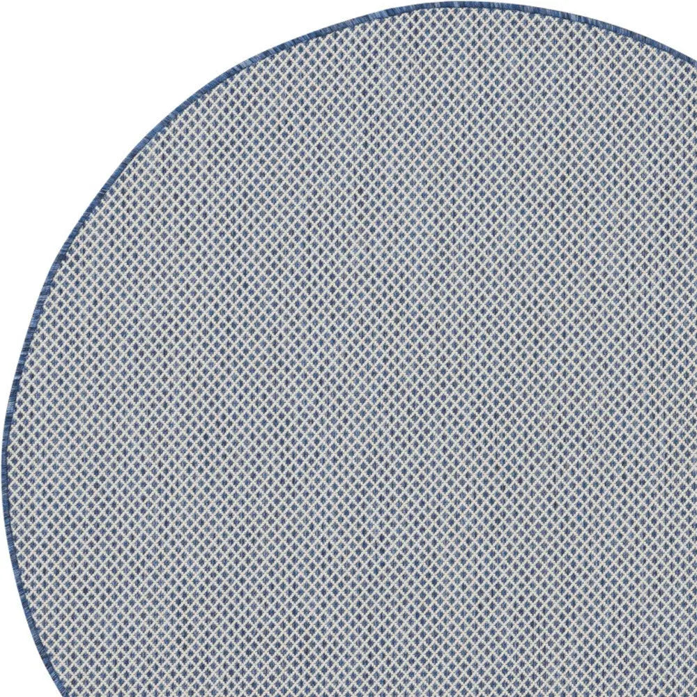 5' Bone Round Geometric Power Loom Area Rug Homeroots Outdoor