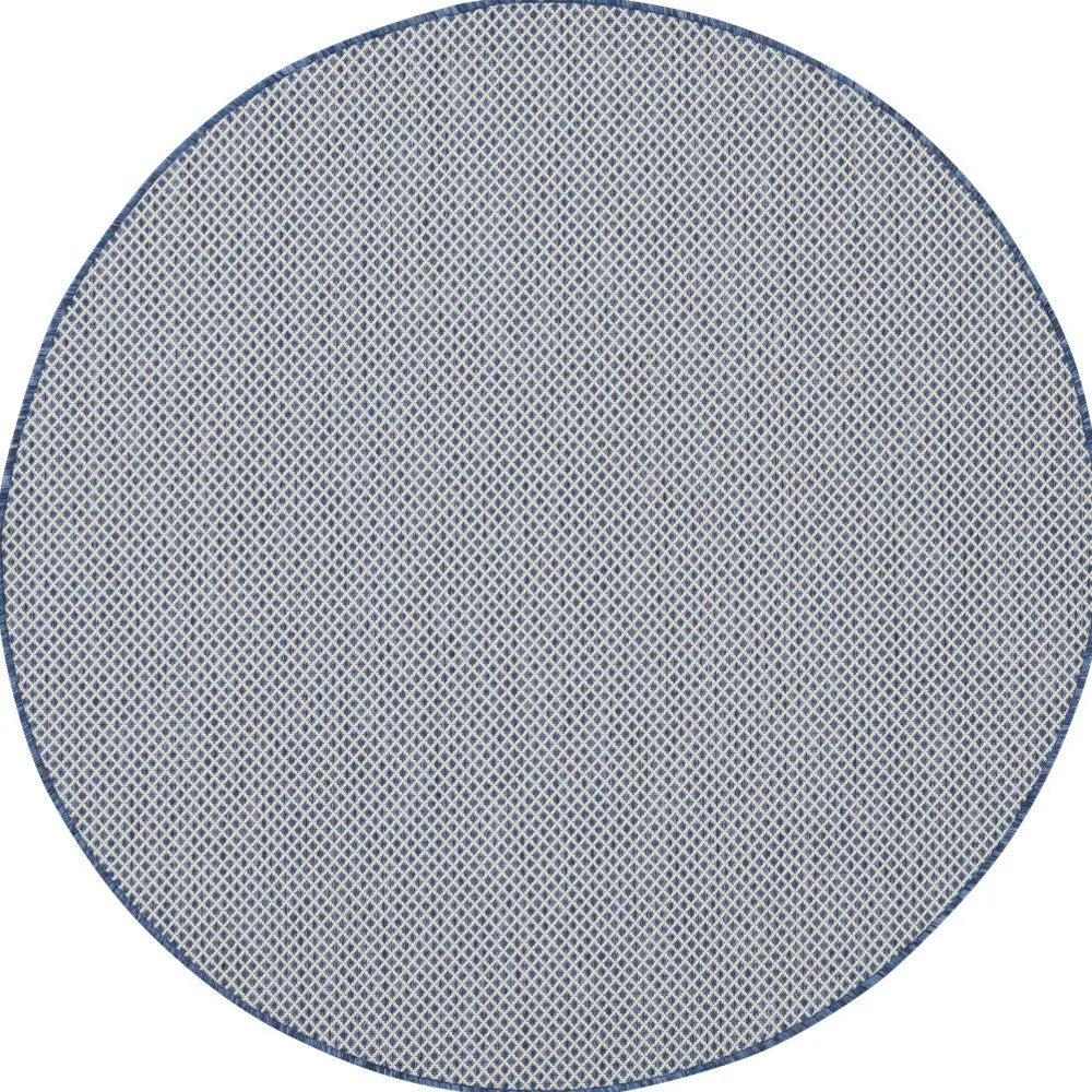5' Bone Round Geometric Power Loom Area Rug Homeroots Outdoor