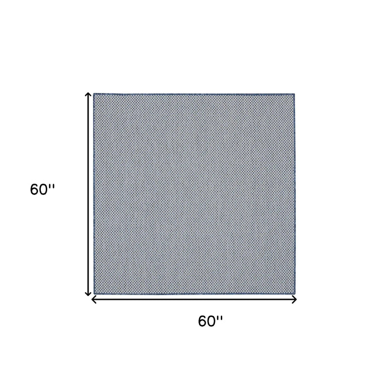 5' Bone Square Geometric Power Loom Area Rug Homeroots Outdoor