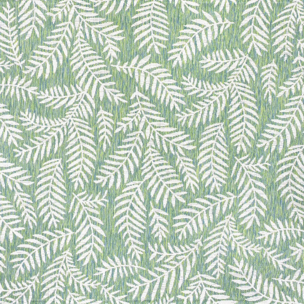 5' Cream And Green Square Floral Indoor Outdoor Area Rug Homeroots Outdoor