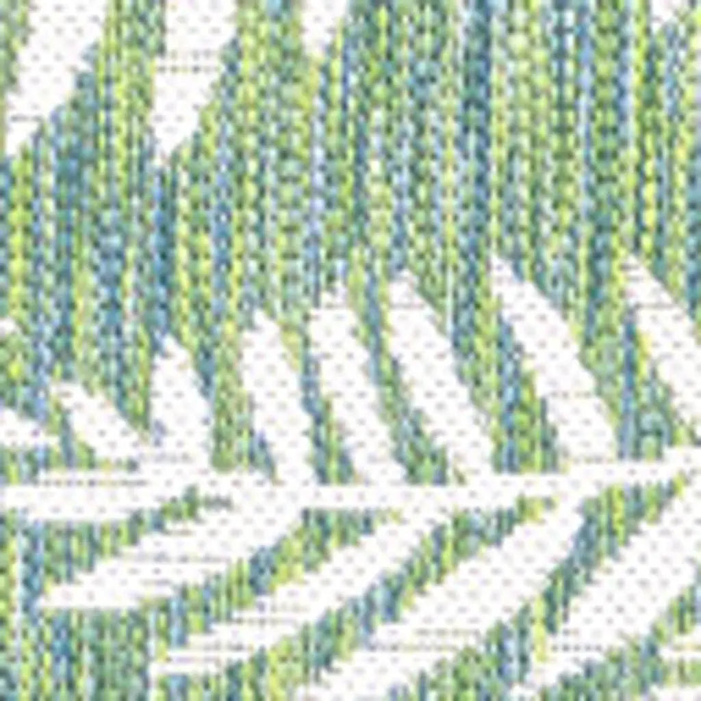 5' Cream And Green Square Floral Indoor Outdoor Area Rug Homeroots Outdoor