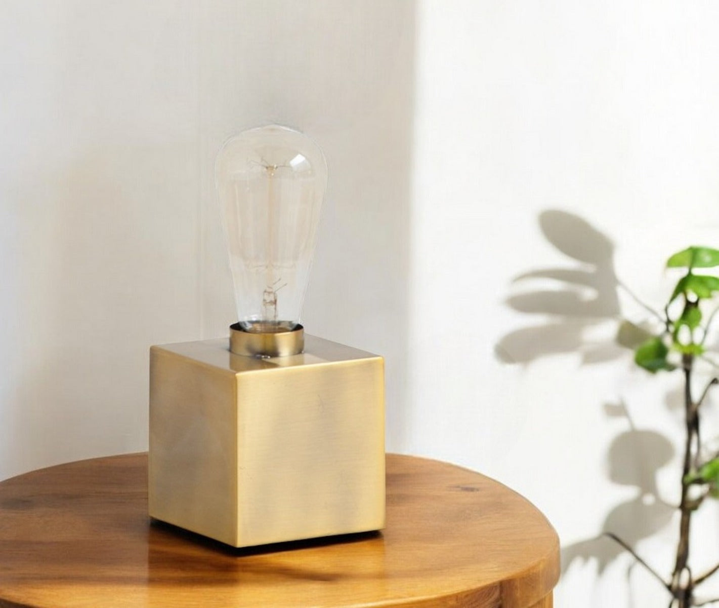 5" Gold Lamp Base LED With Clear Shade - GreatEagleInc