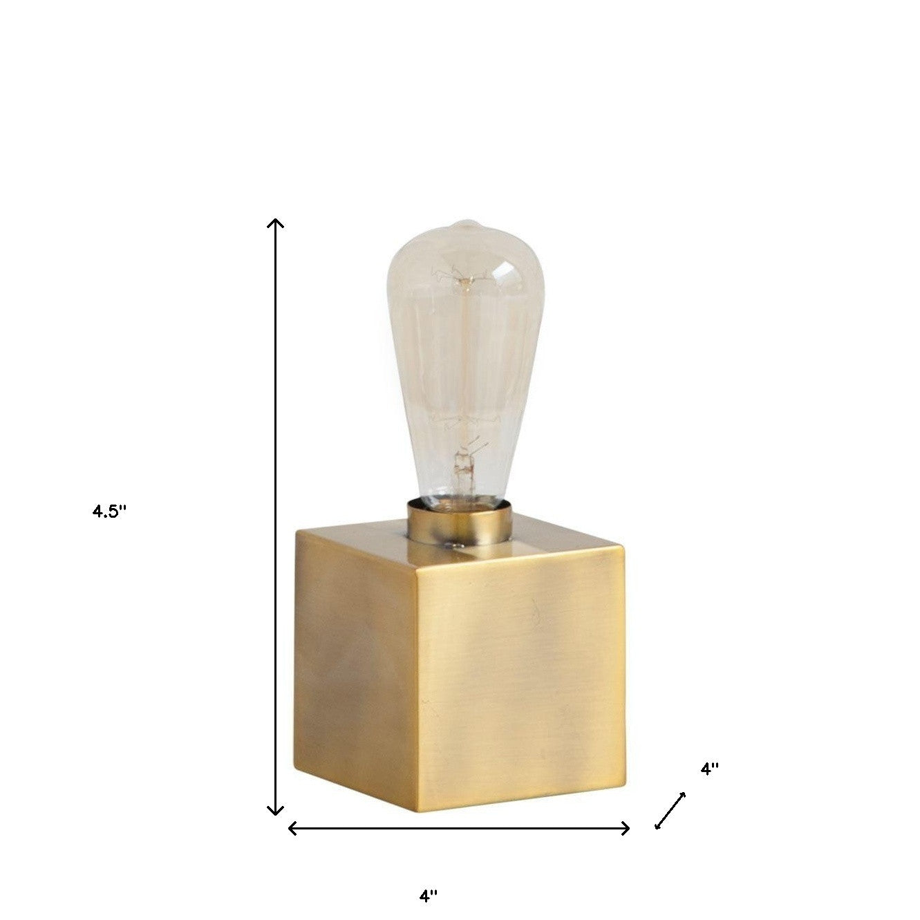 5" Gold Lamp Base LED With Clear Shade - GreatEagleInc