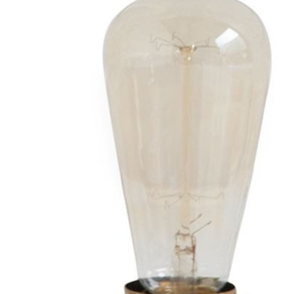 5" Gold Lamp Base LED With Clear Shade - GreatEagleInc