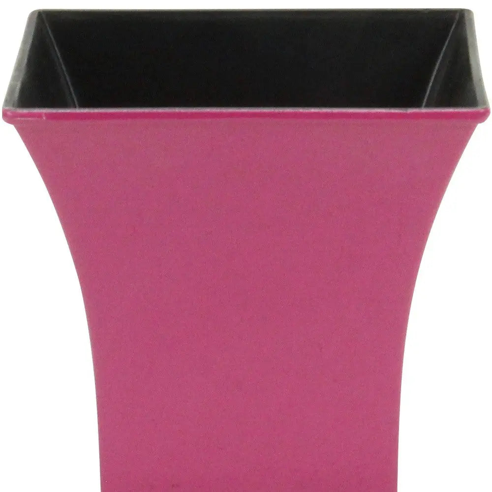 5" Hot Pink Recycled Plastic Indoor Outdoor Square Pot Planter Homeroots Outdoor