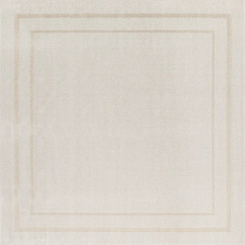 5' Ivory And Gold Square Indoor Outdoor Area Rug Homeroots Outdoor
