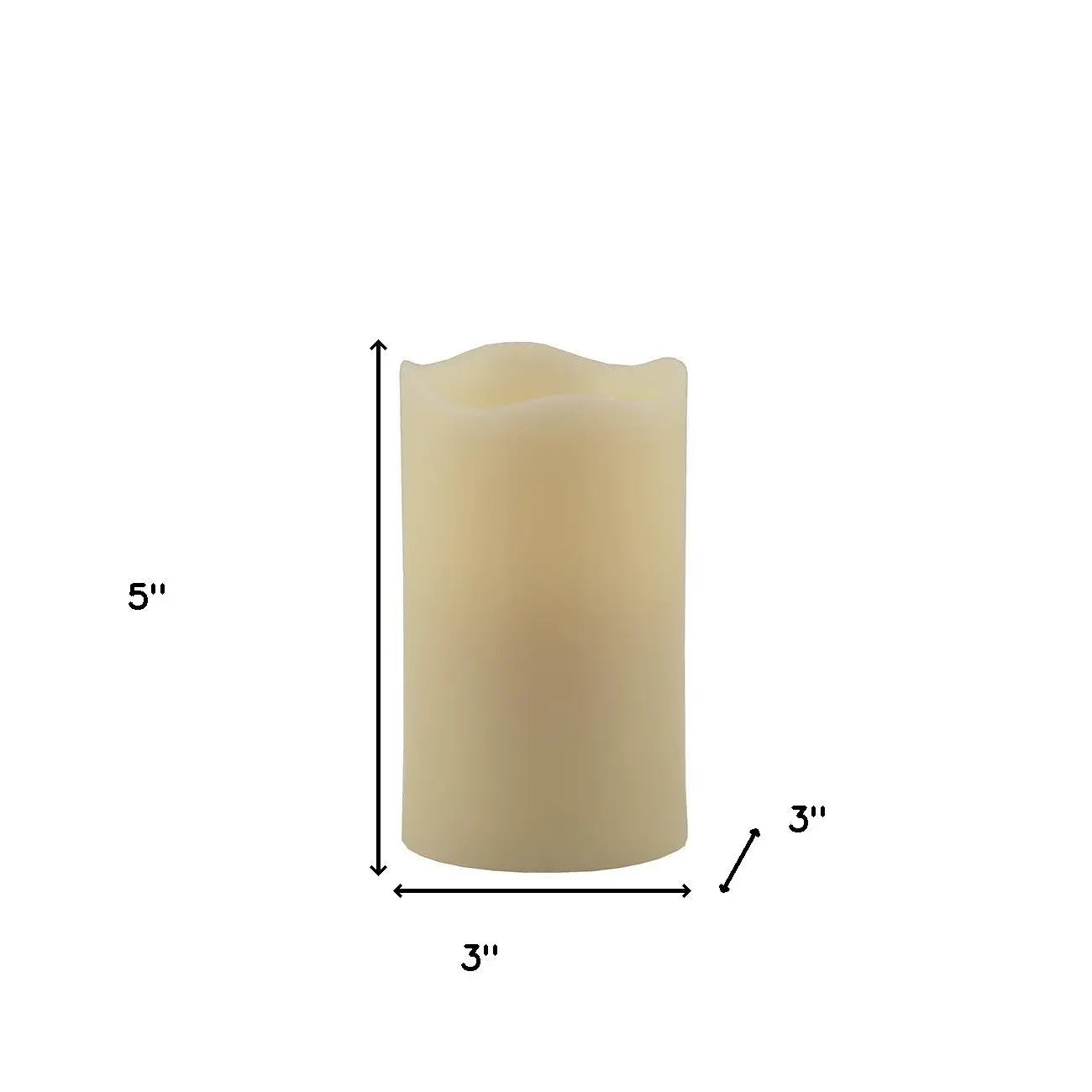 5" Ivory Flameless Pillar Candle GreatEagleInc