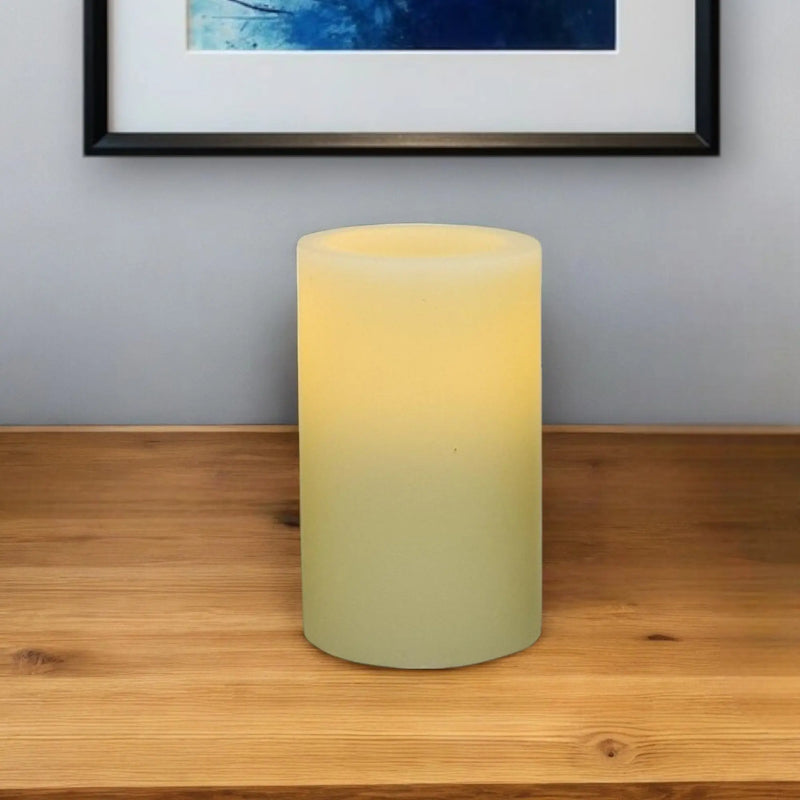 5" Ivory Flameless Pillar Candle GreatEagleInc