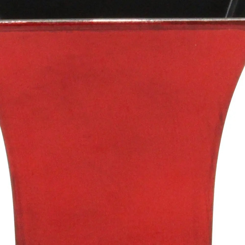 5" Red Recycled Plastic Indoor Outdoor Square Pot Planter Homeroots Outdoor
