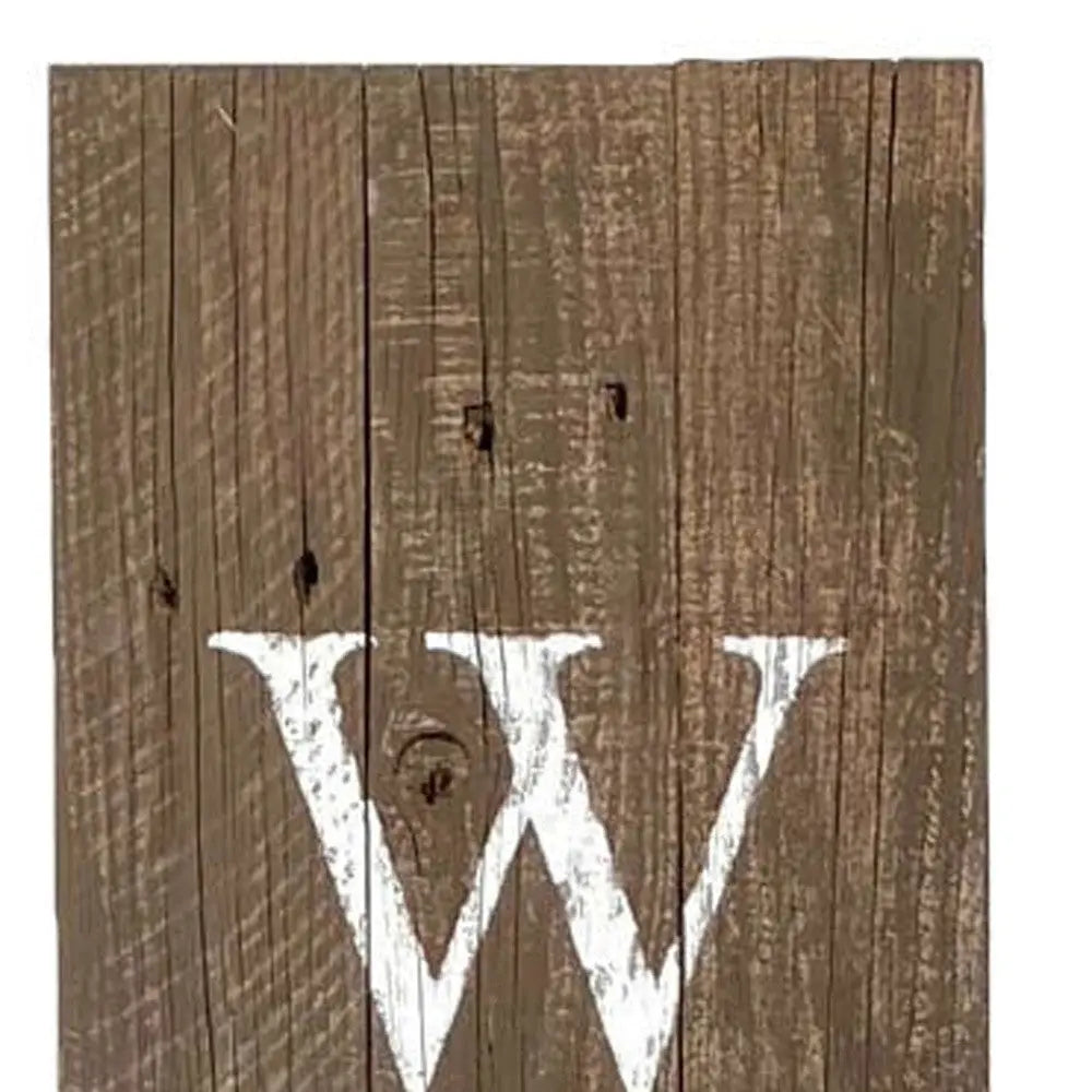 5' Rustic Espresso Brown And White Front Porch Welcome Sign - GreatEagleInc