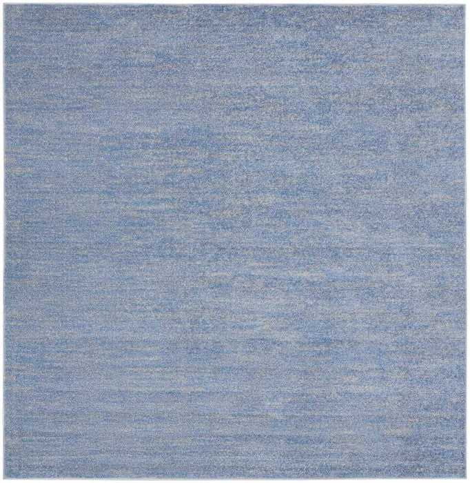 5' X 5' Blue And Gray Square Indoor Outdoor Area Rug - GreatEagleInc