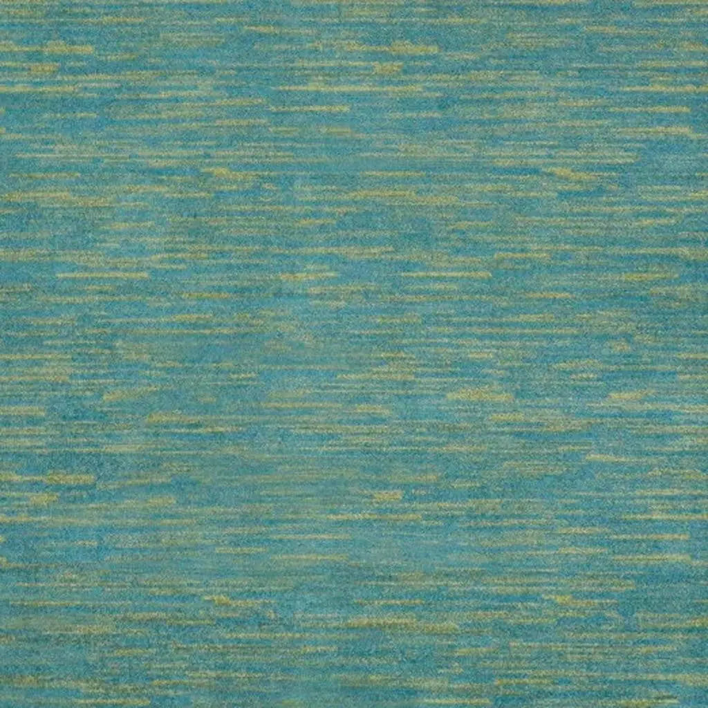 5' X 5' Blue And Green Square Indoor Outdoor Area Rug - GreatEagleInc