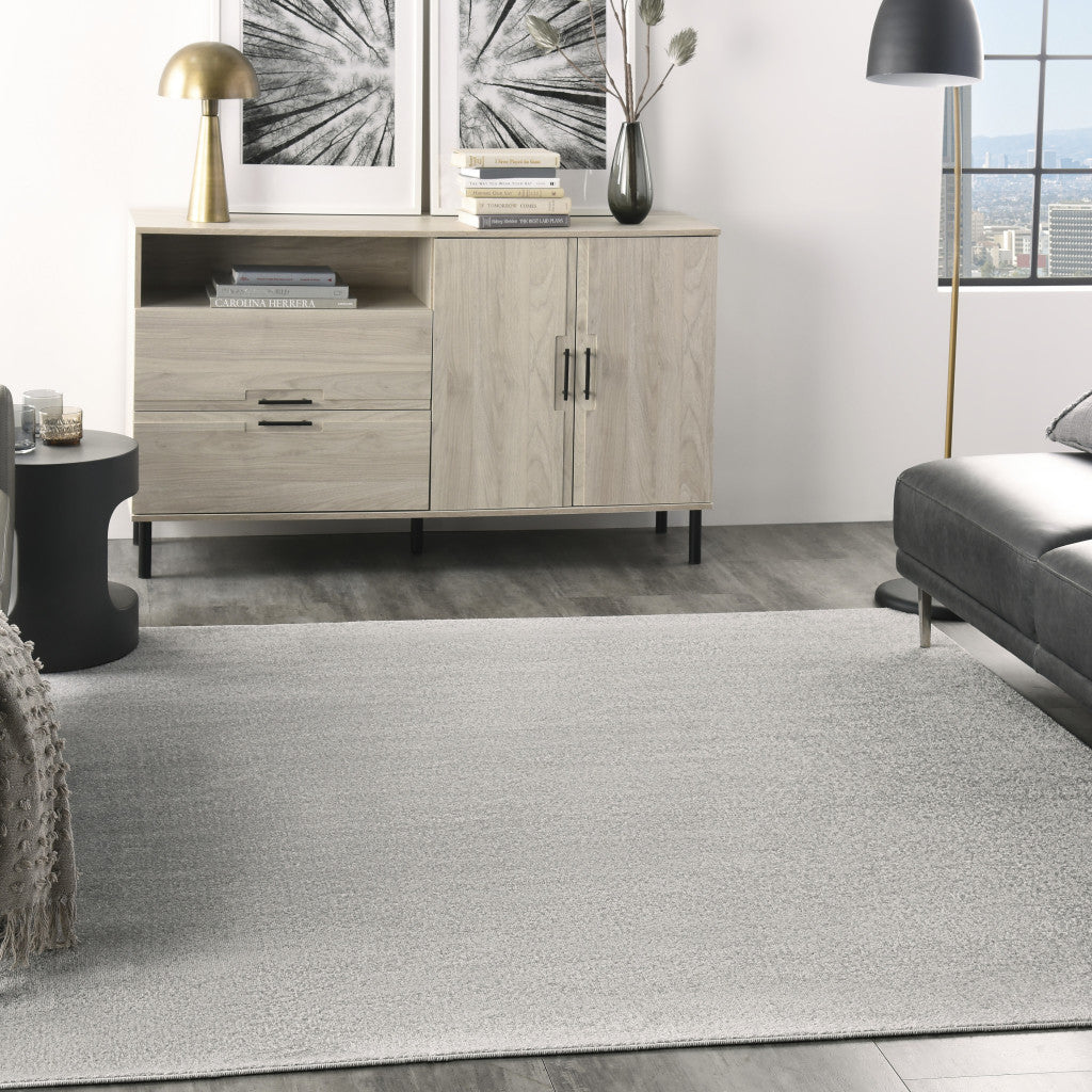 5' X 5' Gray Square Indoor Outdoor Area Rug - GreatEagleInc