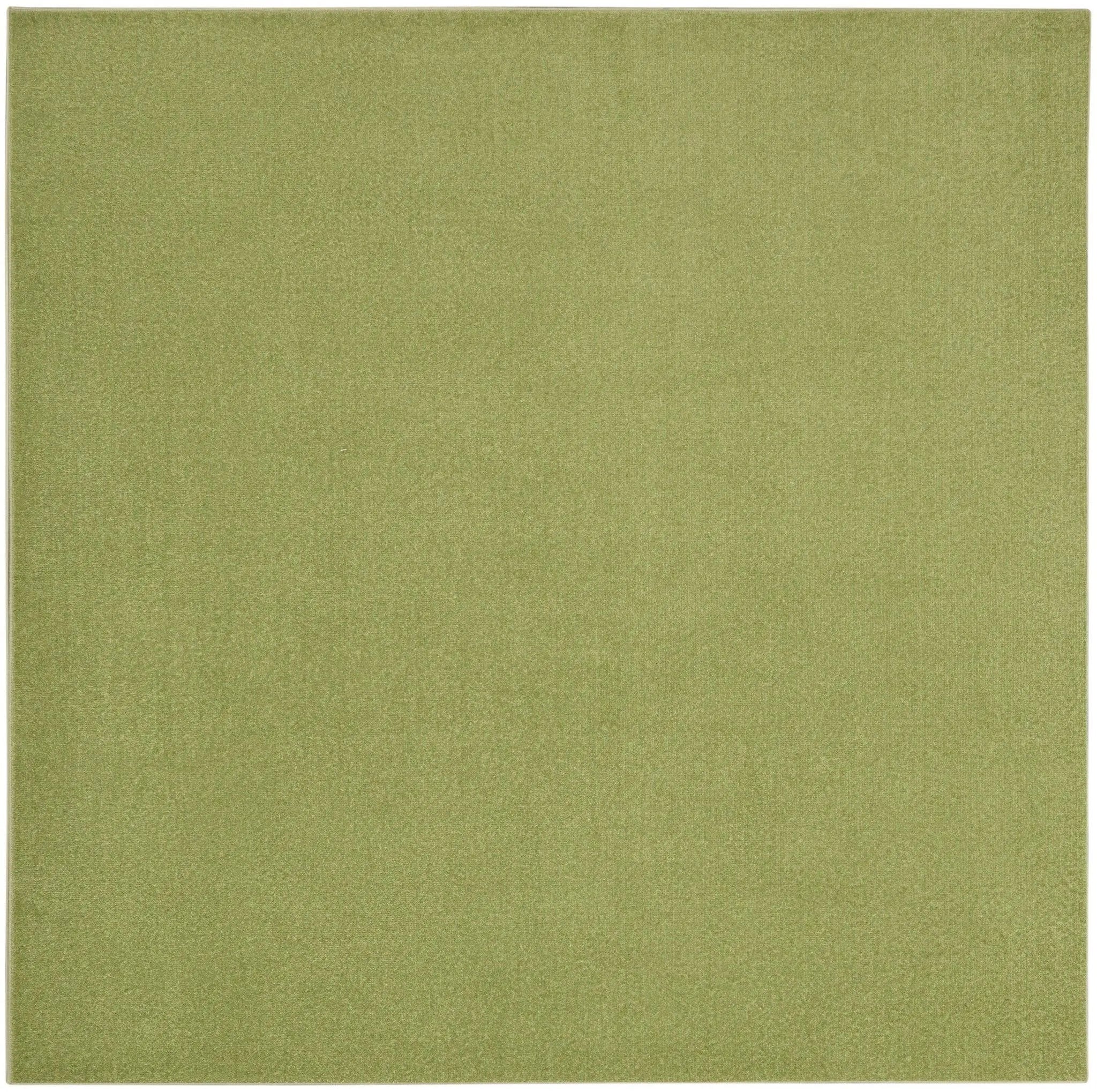 5' X 5' Green Square Indoor Outdoor Area Rug - GreatEagleInc