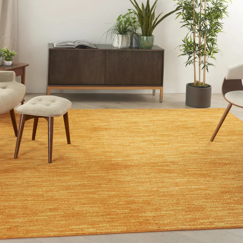 5' X 5' Orange Square Indoor Outdoor Area Rug - GreatEagleInc