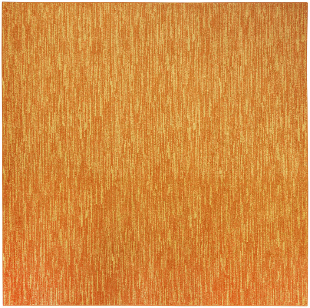 5' X 5' Orange Square Indoor Outdoor Area Rug - GreatEagleInc
