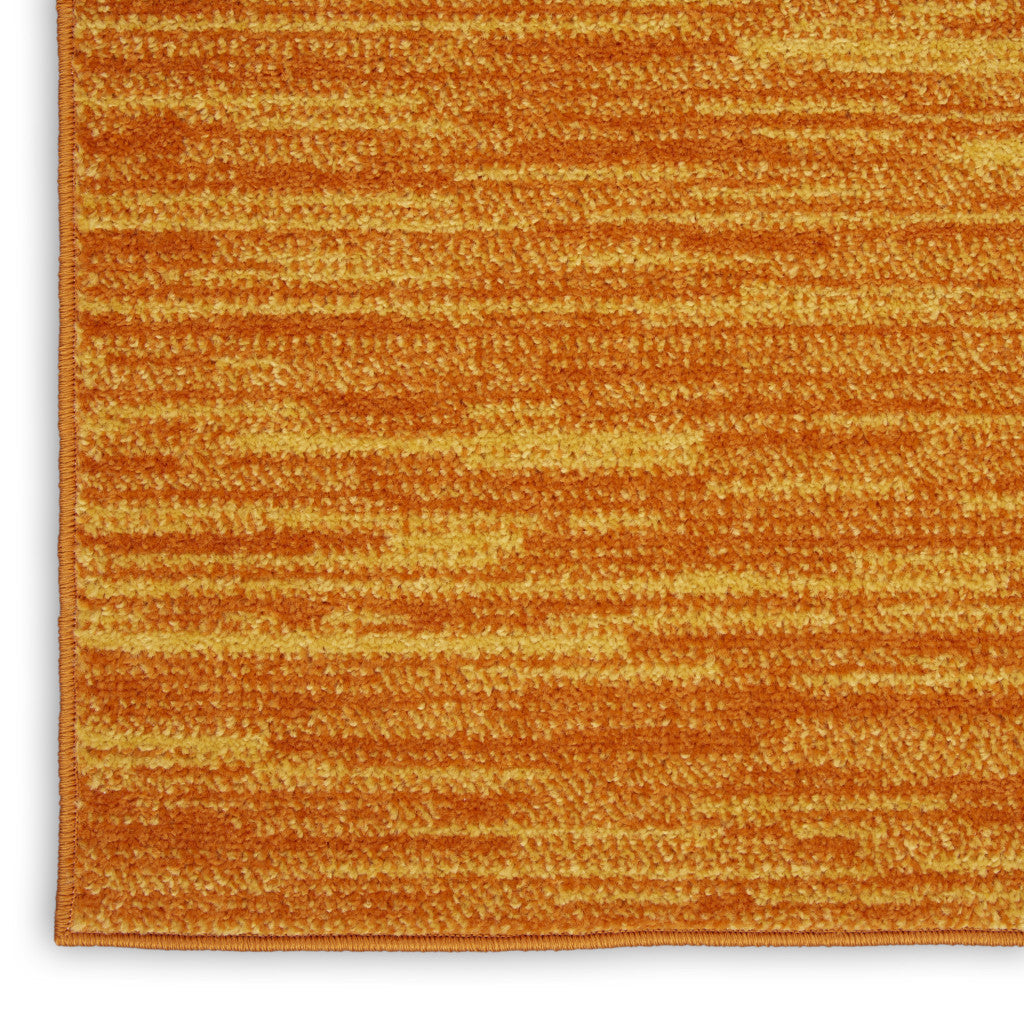 5' X 5' Orange Square Indoor Outdoor Area Rug - GreatEagleInc