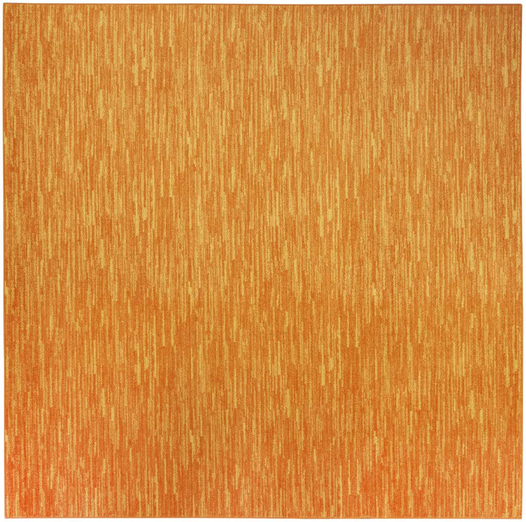 5' X 5' Orange Square Indoor Outdoor Area Rug - GreatEagleInc