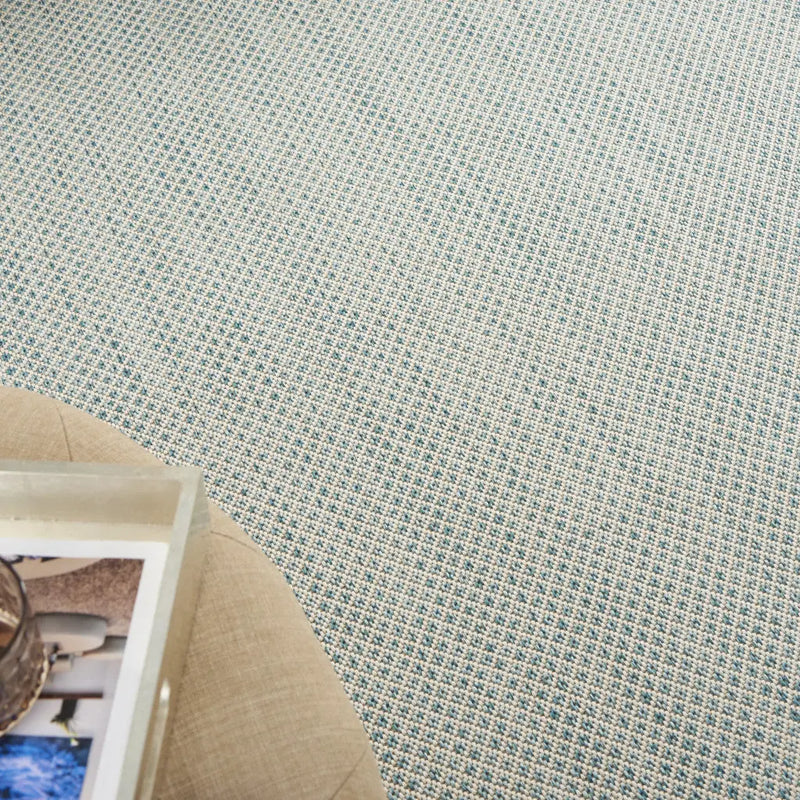 5' X 7' Aqua Geometric Power Loom Area Rug Homeroots Outdoor