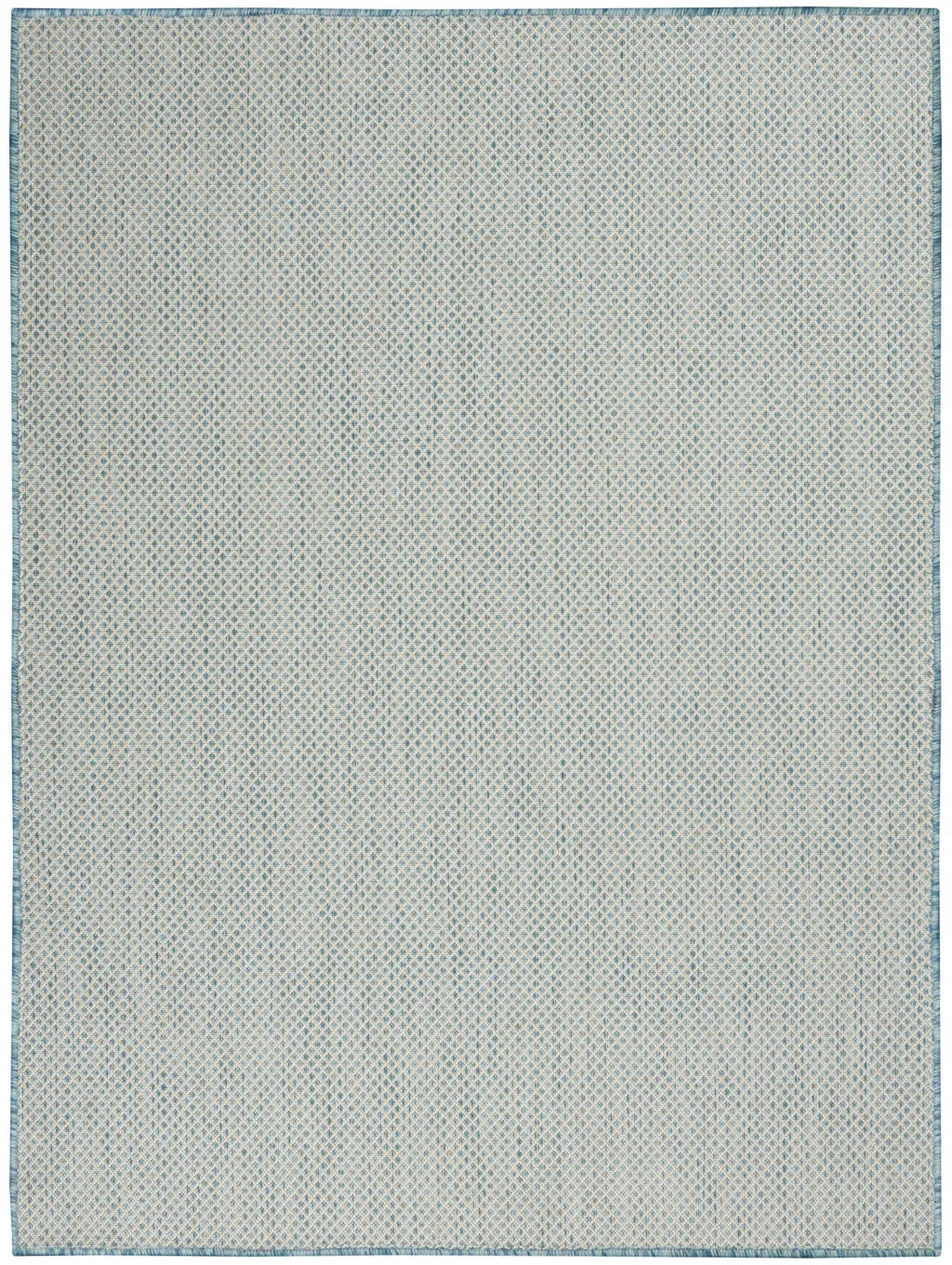 5' X 7' Aqua Geometric Power Loom Area Rug Homeroots Outdoor