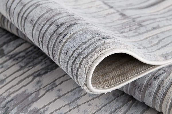 5' X 7' Blue Abstract Power Loom Area Rug Homeroots Home Decor