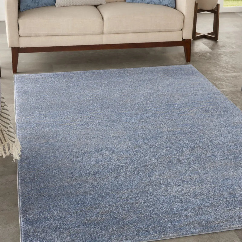 5' X 7' Blue And Gray Indoor Outdoor Area Rug - GreatEagleInc